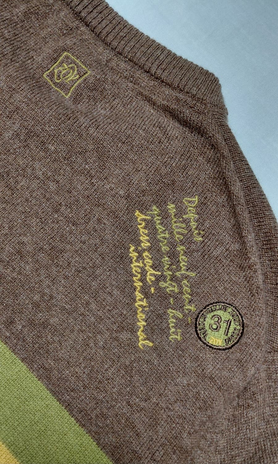 일본 골프웨어 ZOY 스트라이프 니트 M (무료배송) 상품이미지7