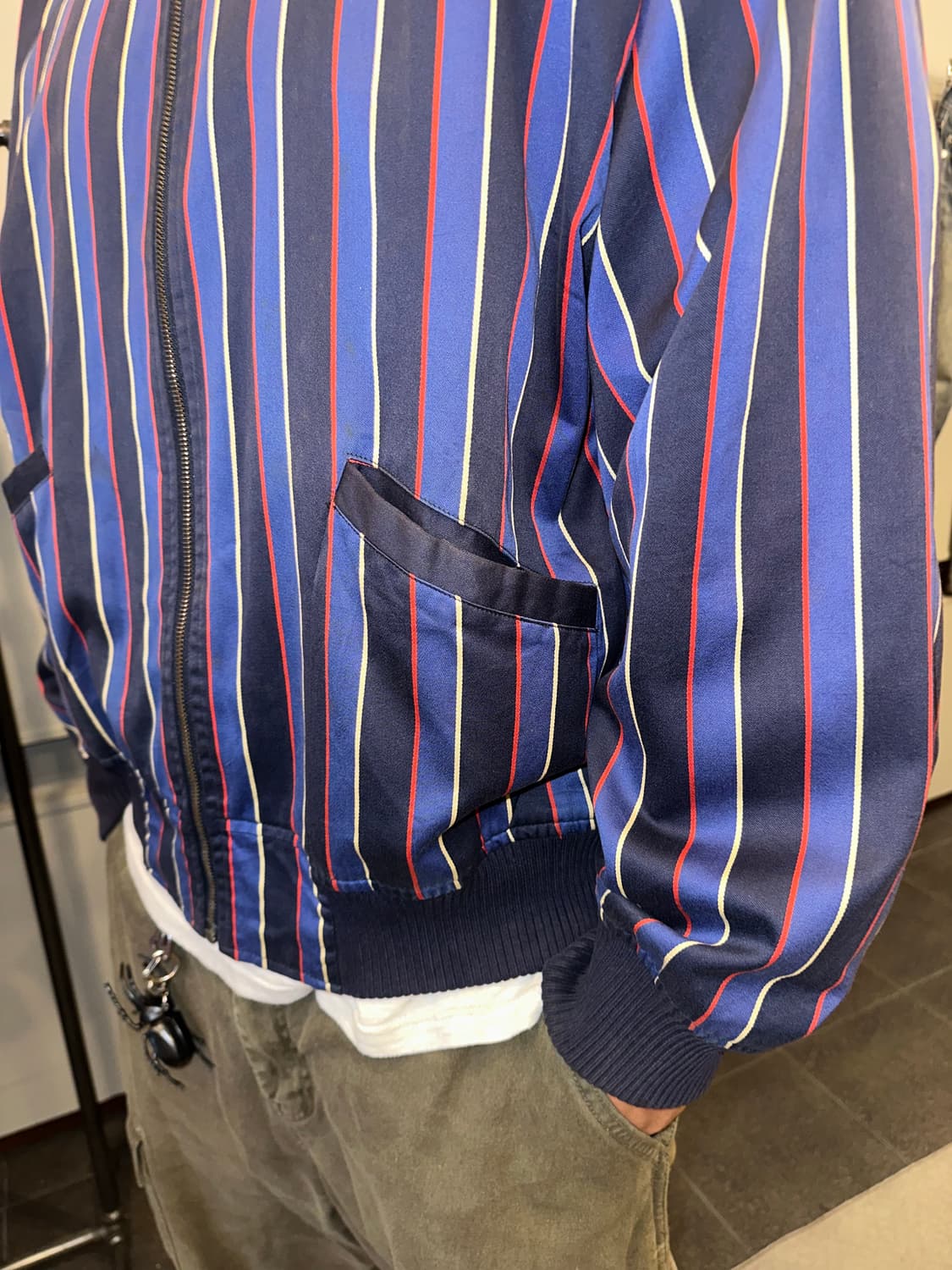 90‘s Tommy Hilfiger stripe boomber JK 상품이미지6
