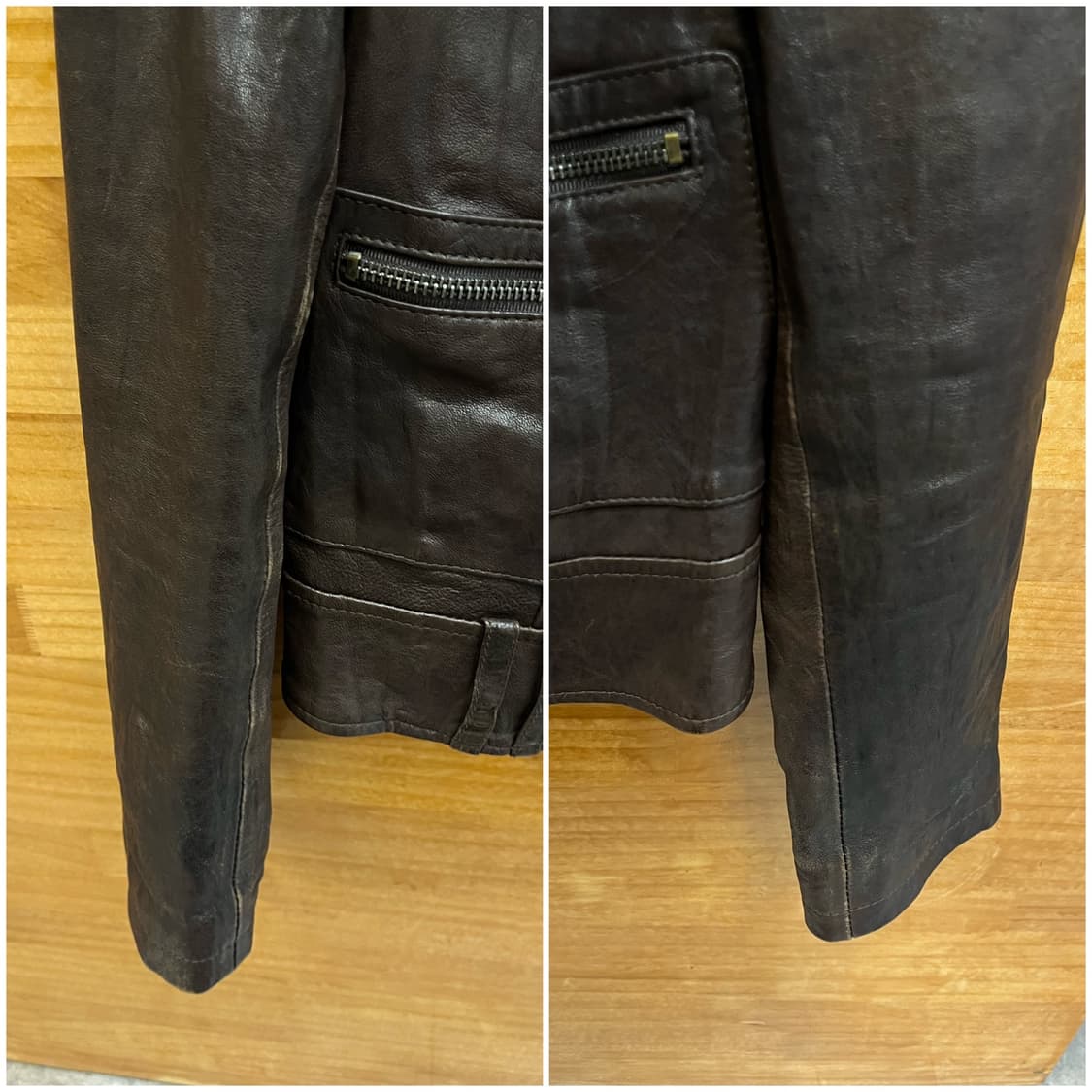 빈티지 양가죽 자켓 브라운 55 #csz3955 상품이미지7