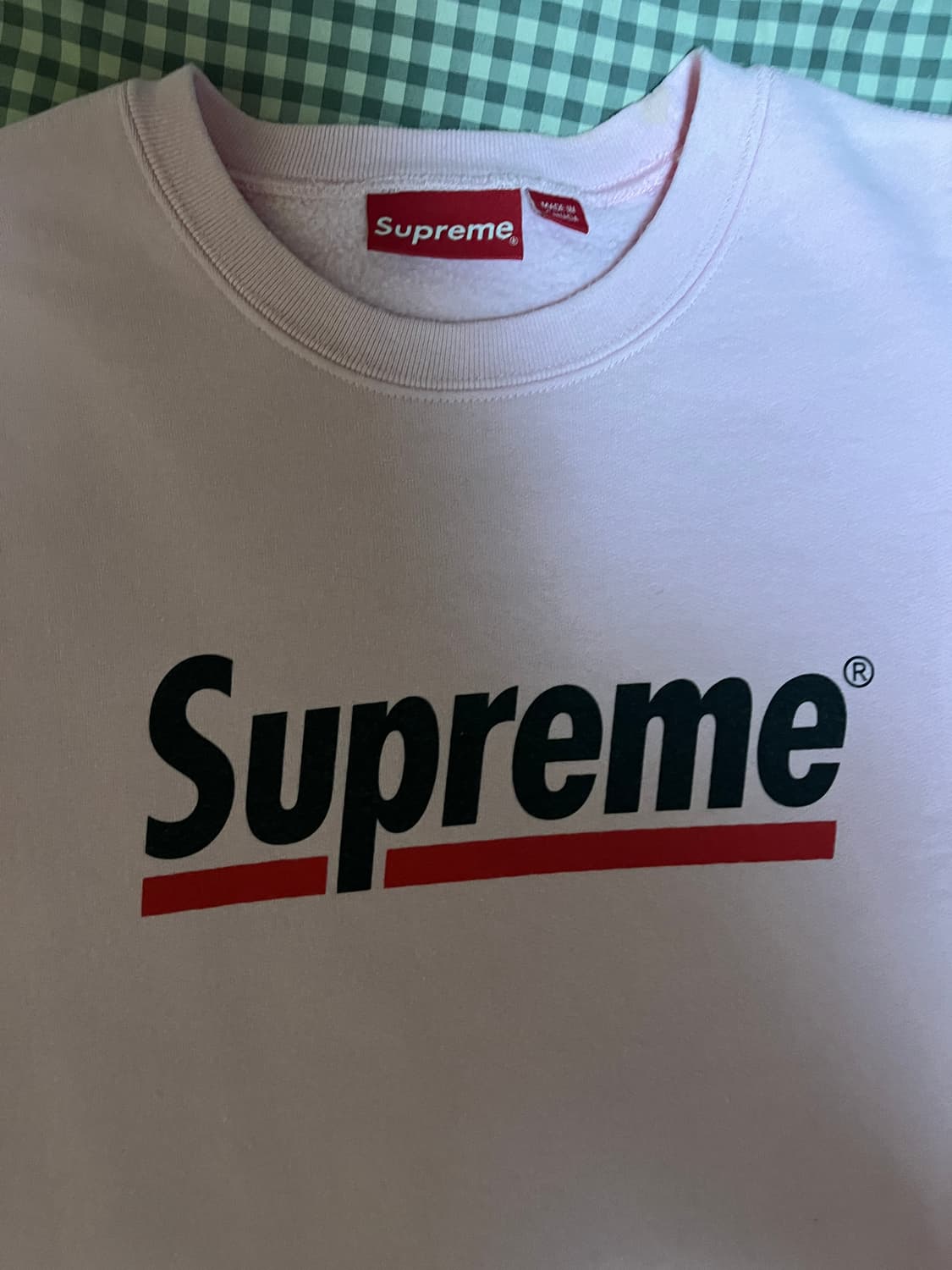 [L] 슈프림 언더라인 맨투맨 스웻 핑크 라지 상품이미지4