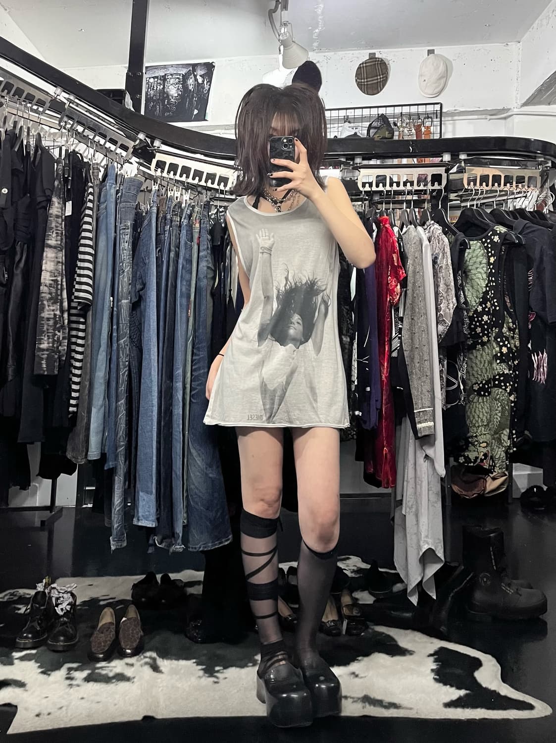 디젤 프린팅 원피스 상품이미지1