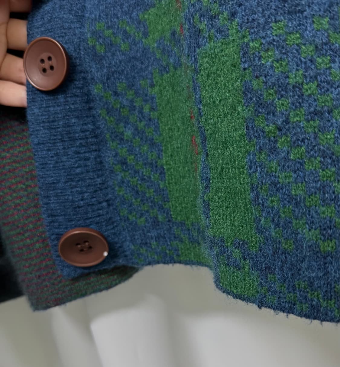 러브앤쇼 체크 울 니트 가디건 상품이미지10