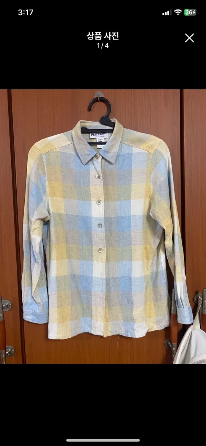 [PENDLETON] 여성용 펜들턴 레이온 린넨 체크 셔츠 S사이즈 상품이미지1