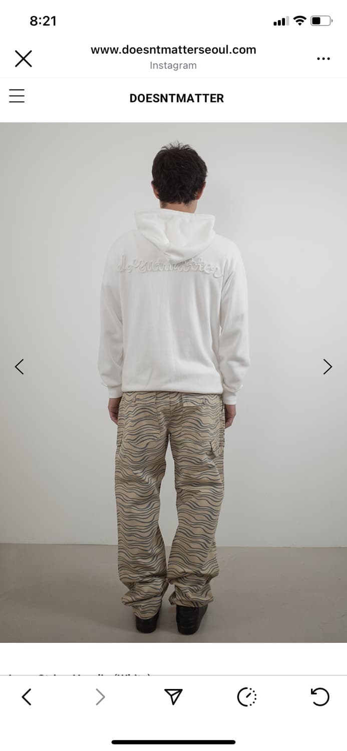 더즌매러 후드집업 화이트 상품이미지2