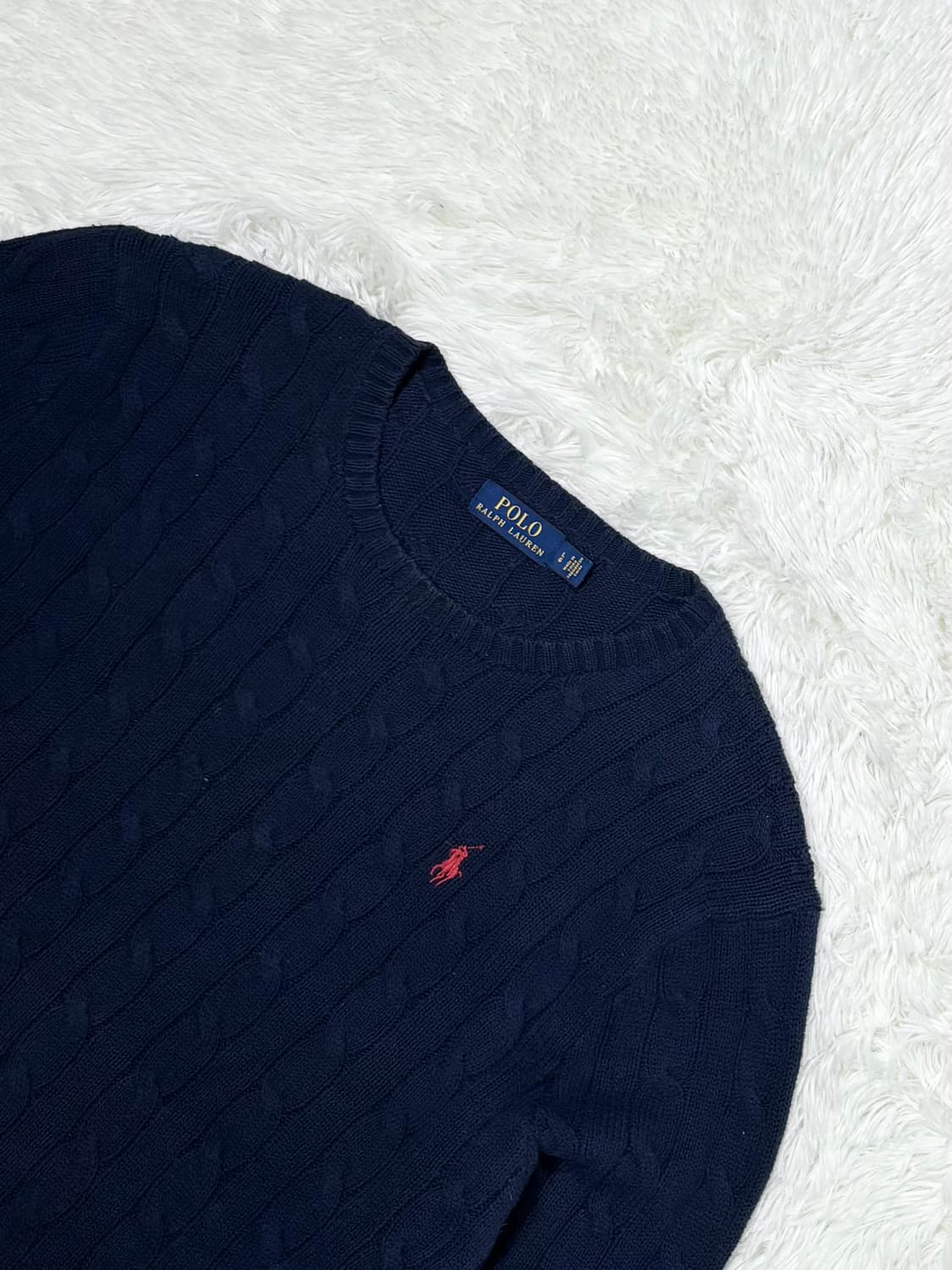 폴로 랄프로렌 네이비 포니 케이블 니트 상품이미지5