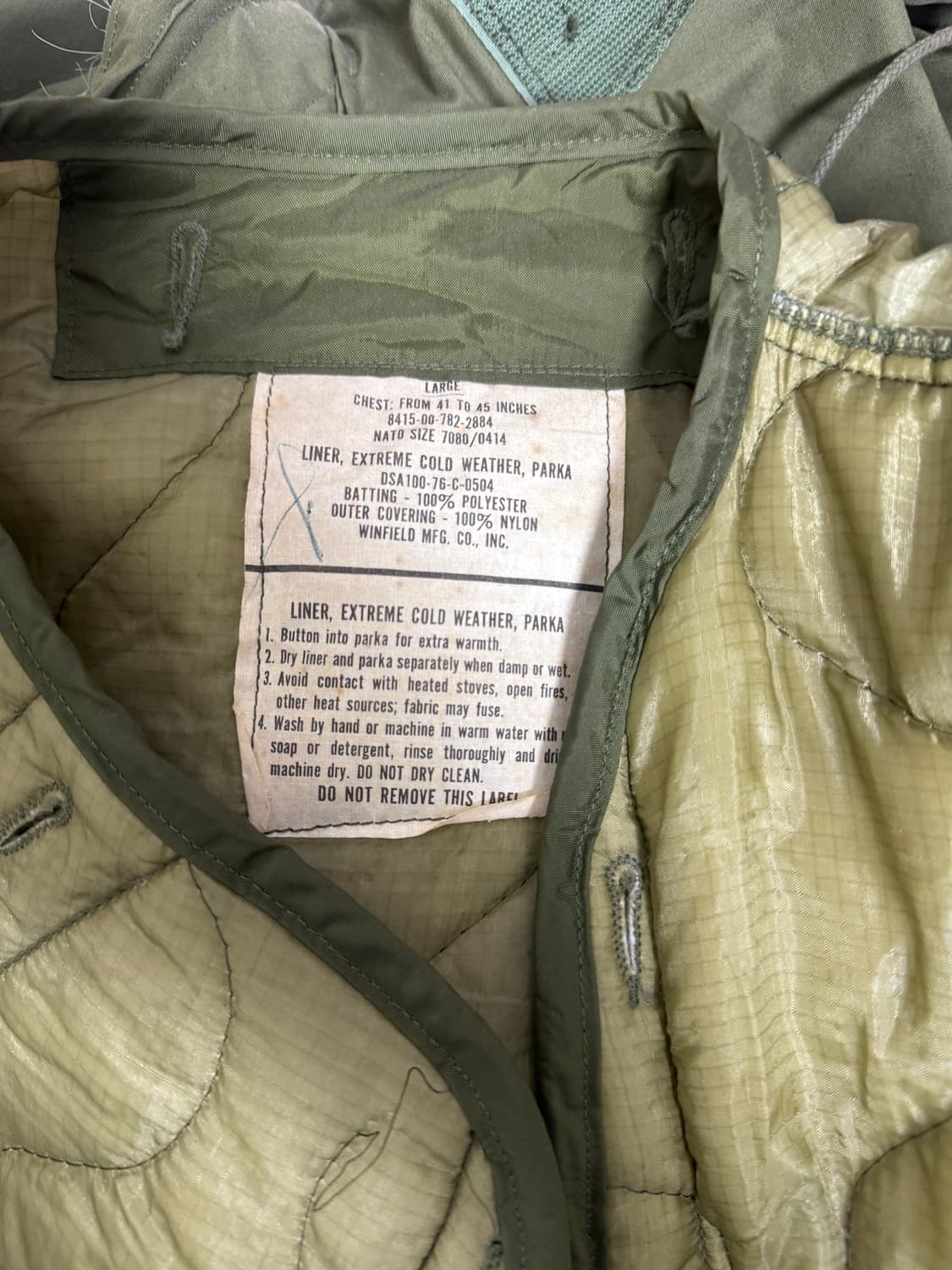 80s 소슈 M65 피쉬테일 오리지날 개파카 판매 상품이미지7