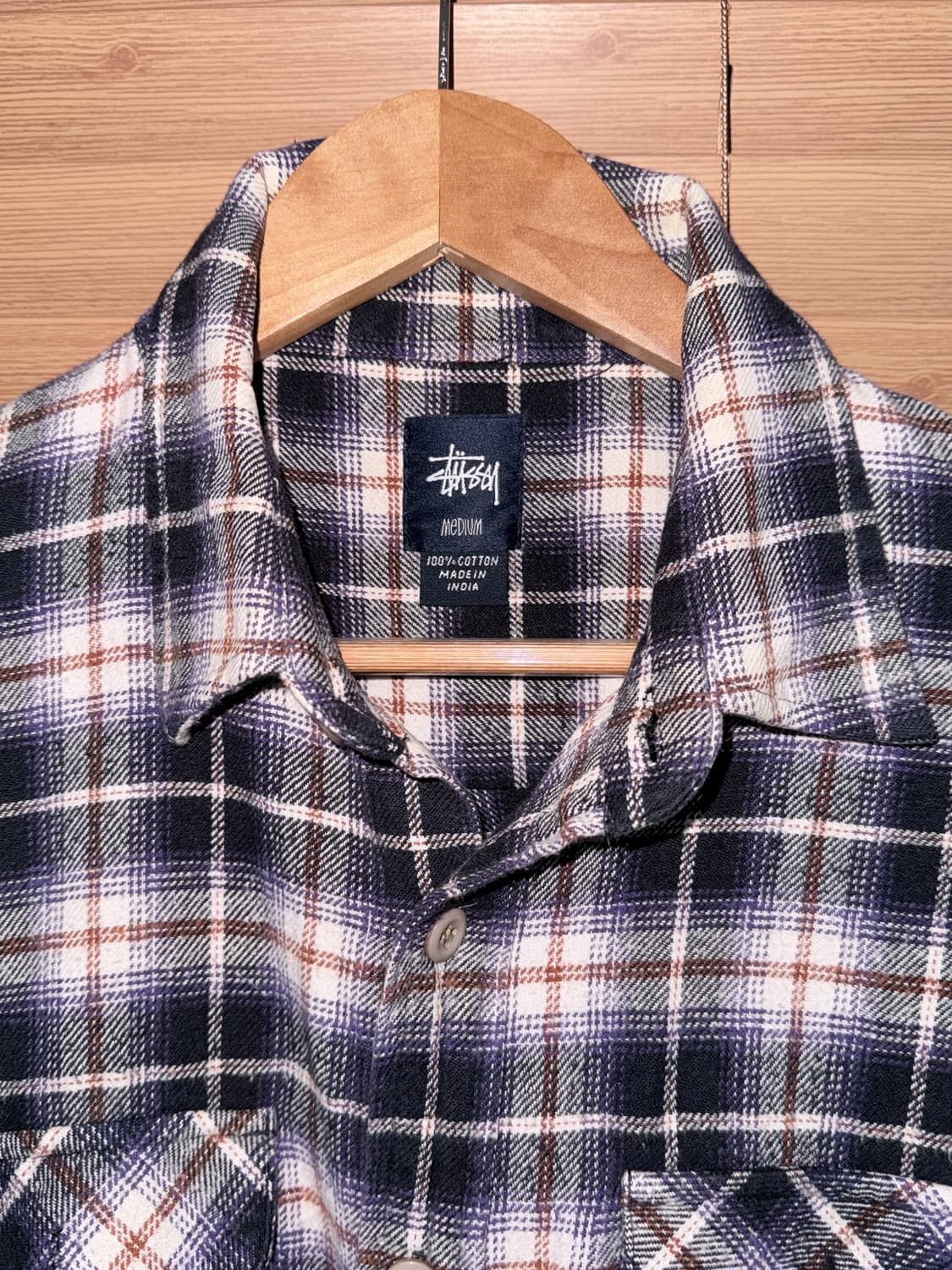 90s 스투시 울 체크 셔츠 상품이미지6
