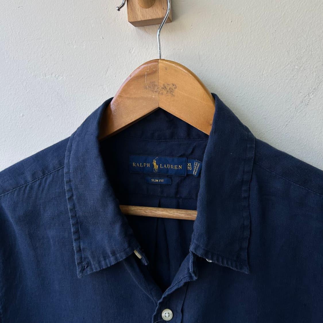 16722 - 폴로 랄프로렌 네이비 린넨 셔츠 상품이미지3