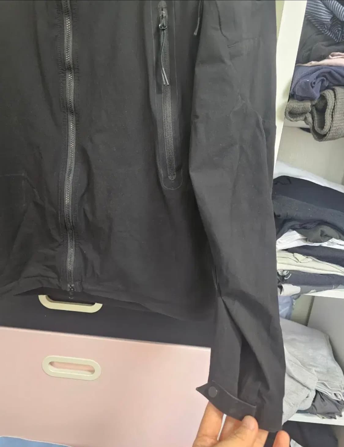 CP컴퍼니 블랙 후드 나일론 자켓 상품이미지3