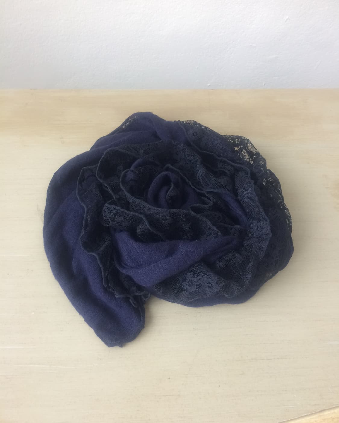 lace trimming shirring scarf 상품이미지1