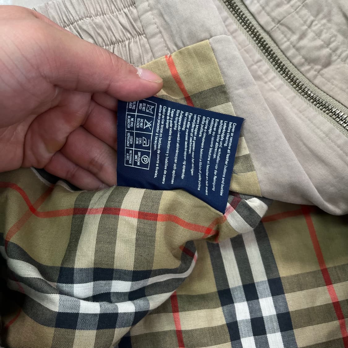 100 버버리 아카이브 로고 블루종 자켓 상품이미지9