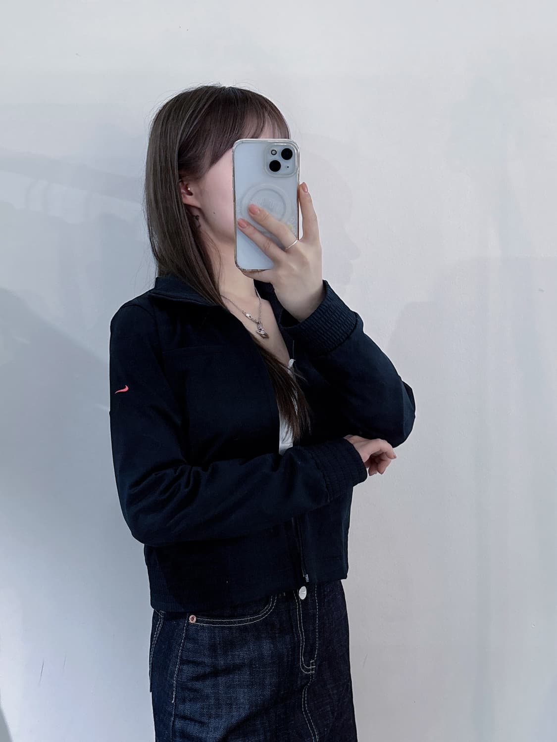 나이키 골프 사이드 스우시 블랙 자켓 상품이미지1