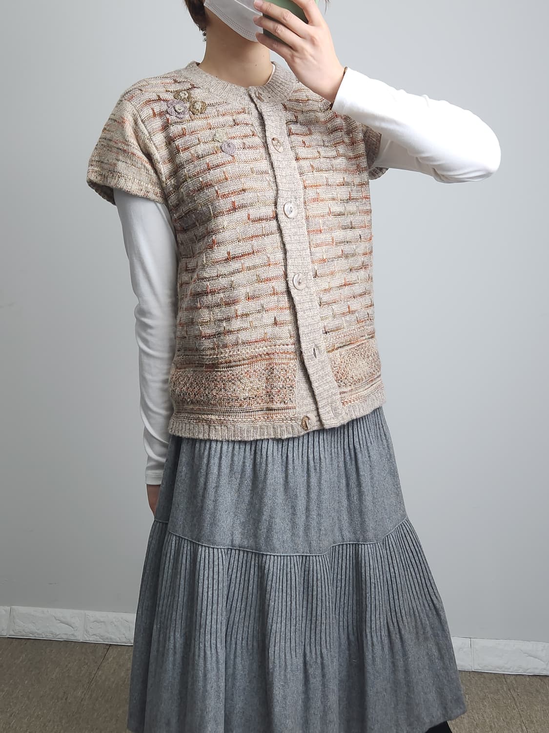 반소매 모리 니트 가디건 상품이미지3