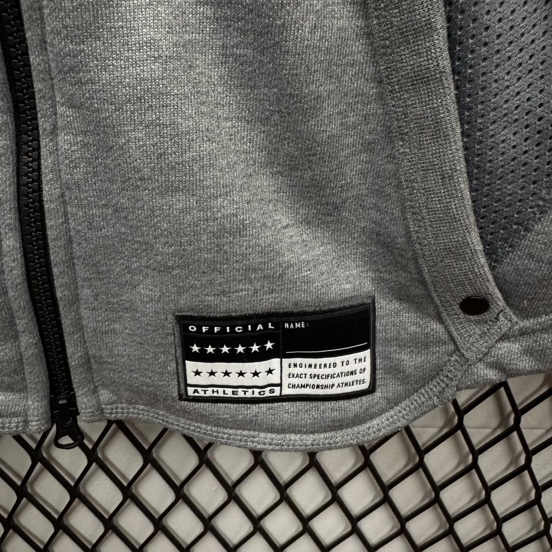 나이키 에어 후드 집업 전면 에슬레틱 빅로고 포인트 그레이 상품이미지6