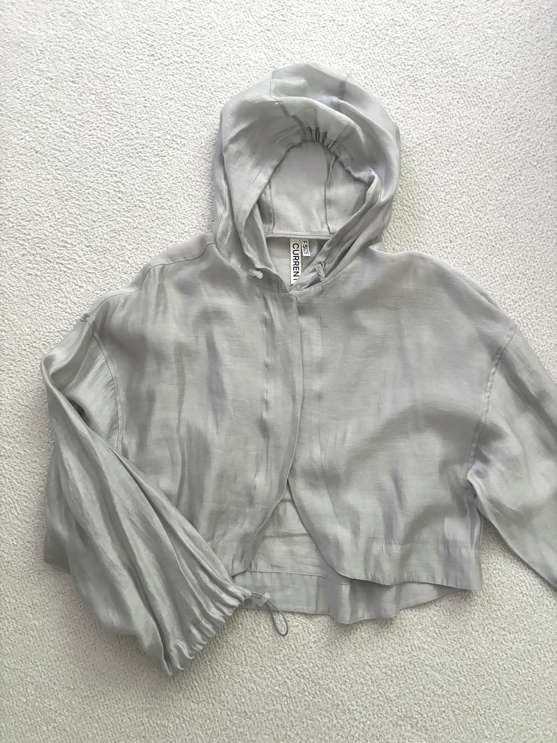 커렌트 후드 후디드 시어 볼레로 자켓 상품이미지4