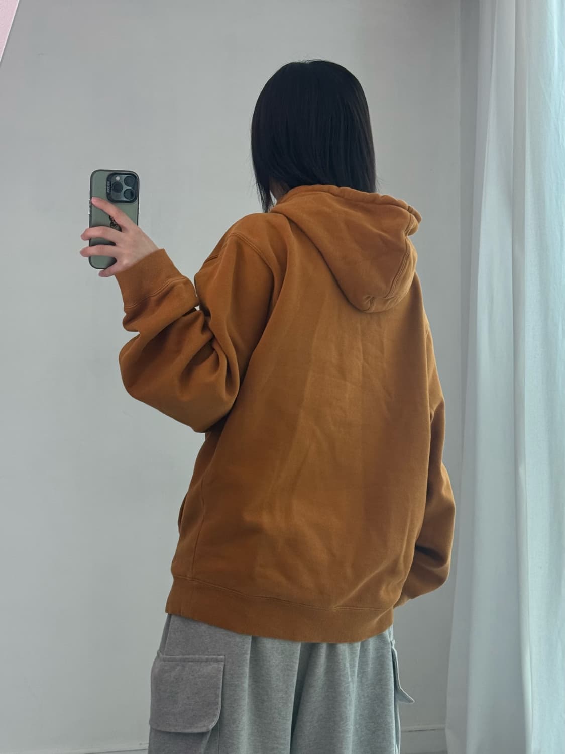 스투시 자수 카멜 후드티 상품이미지5