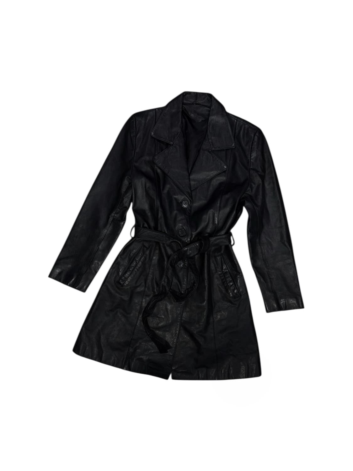 Vintage 빈티지 카우레더 트렌치 코트 상품이미지1