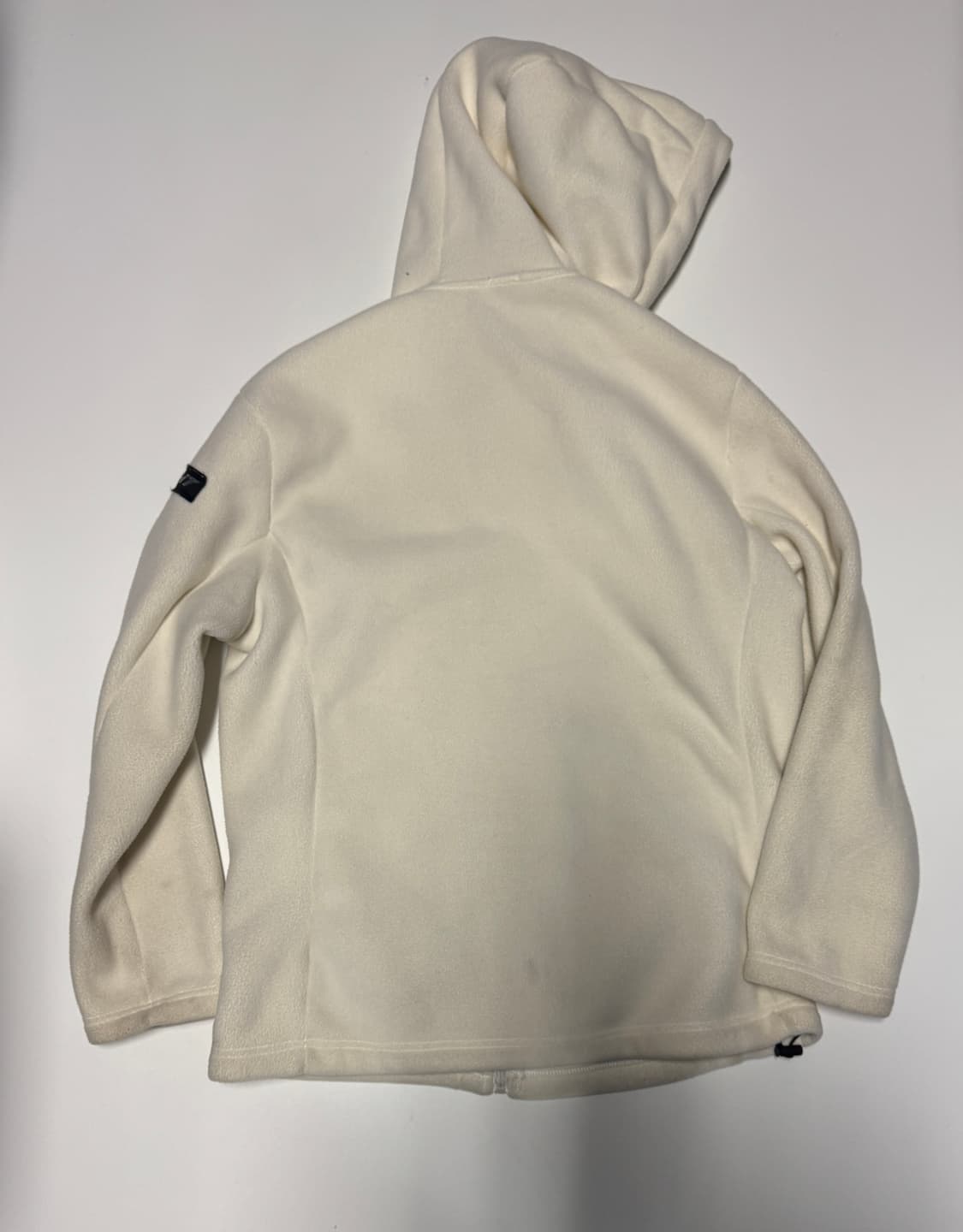 다이나핏 패치 로고 후드 플리스 자켓 화이트 M 상품이미지2