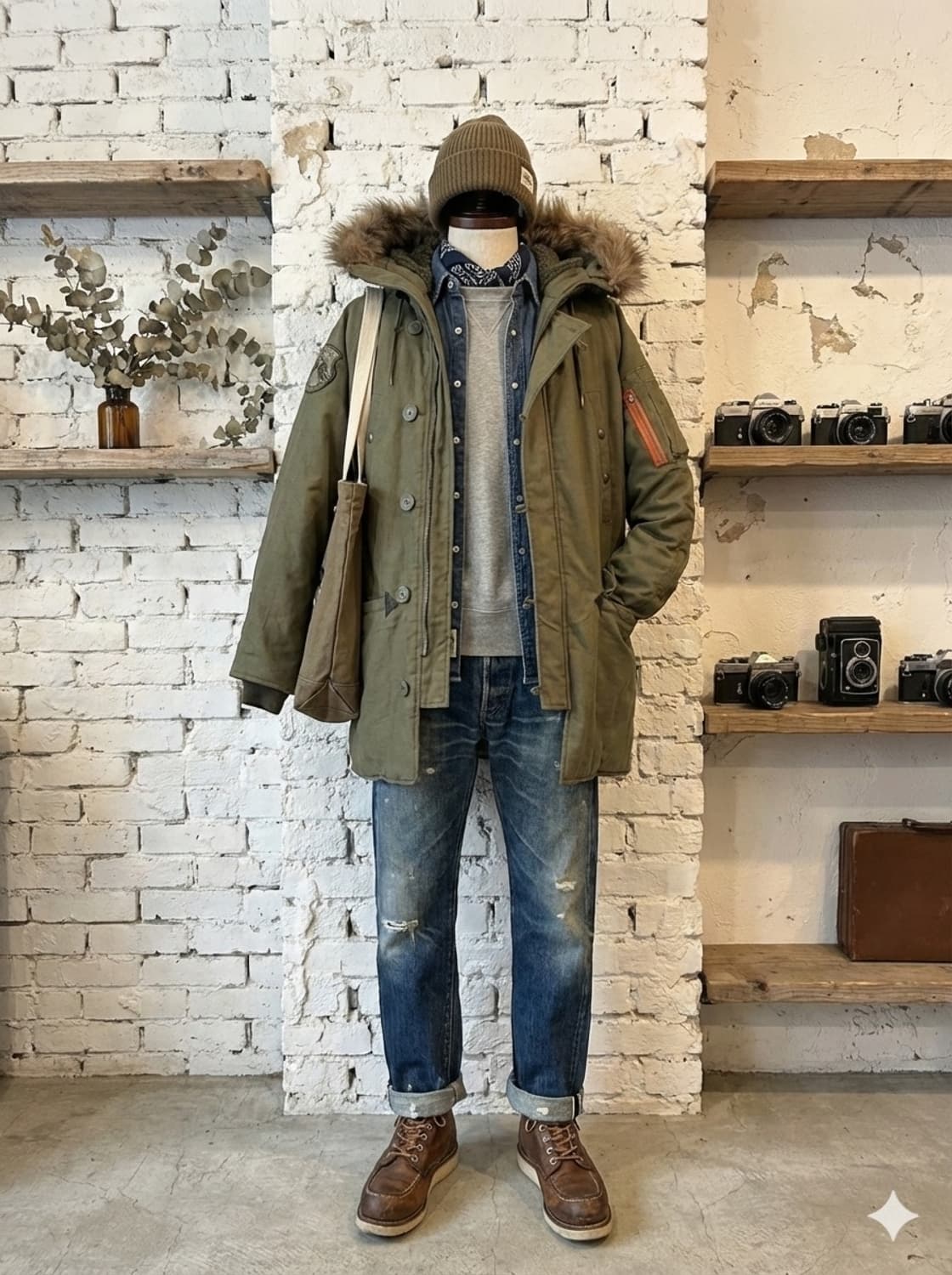 Schott 쇼트 밀레터리 야상파카 상품이미지3