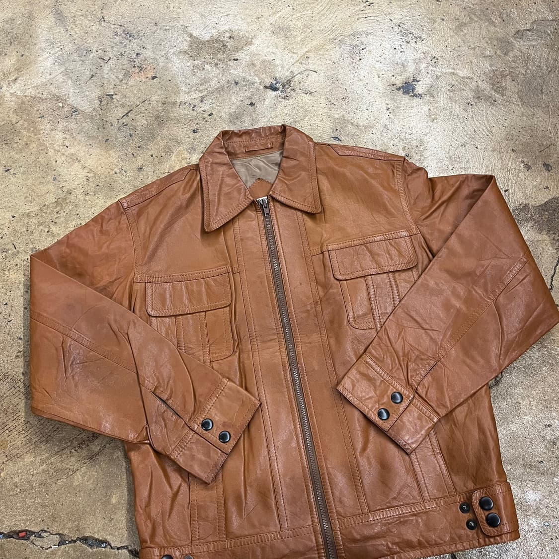 [정품] TACHIYA 재패니즈 빈티지 가죽 레더 자켓 b14 상품이미지1