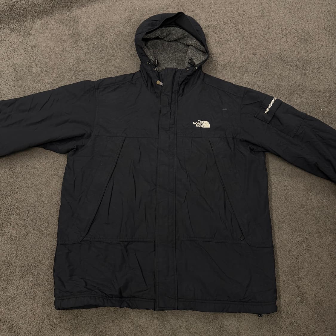 [ 정품/100 ] 노스페이스 플리스 포켓 바람막이 후드 자켓 상품이미지3