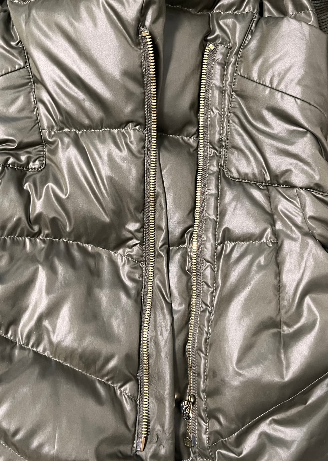 오브제 obzee 다운 롱패딩 0사이즈 올리브 상품이미지2