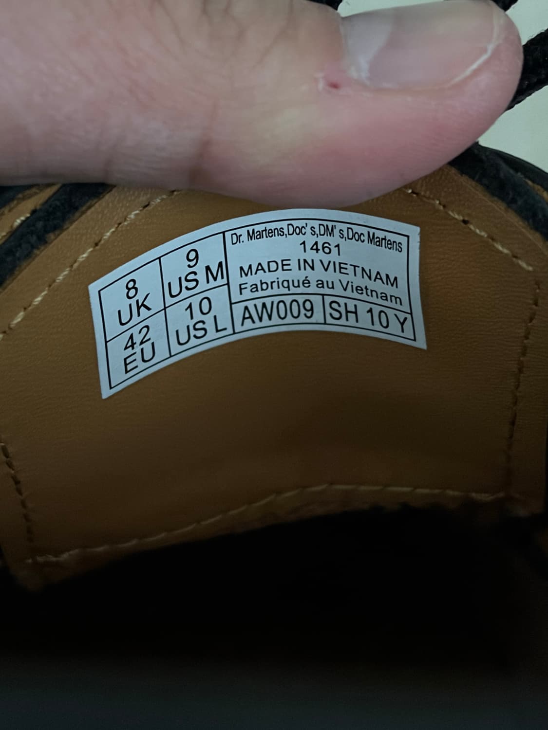 닥터마틴 1461 블랙 나파 270 US 상품이미지3