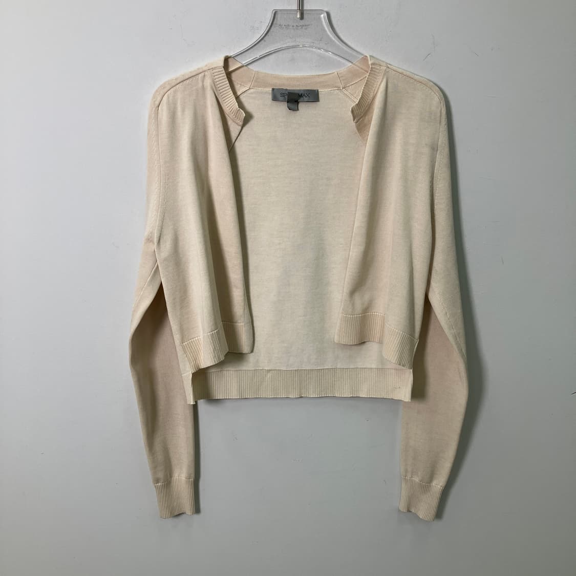 막스마라 스포츠맥스 아이보리 크롭 가디건 S 상품이미지1