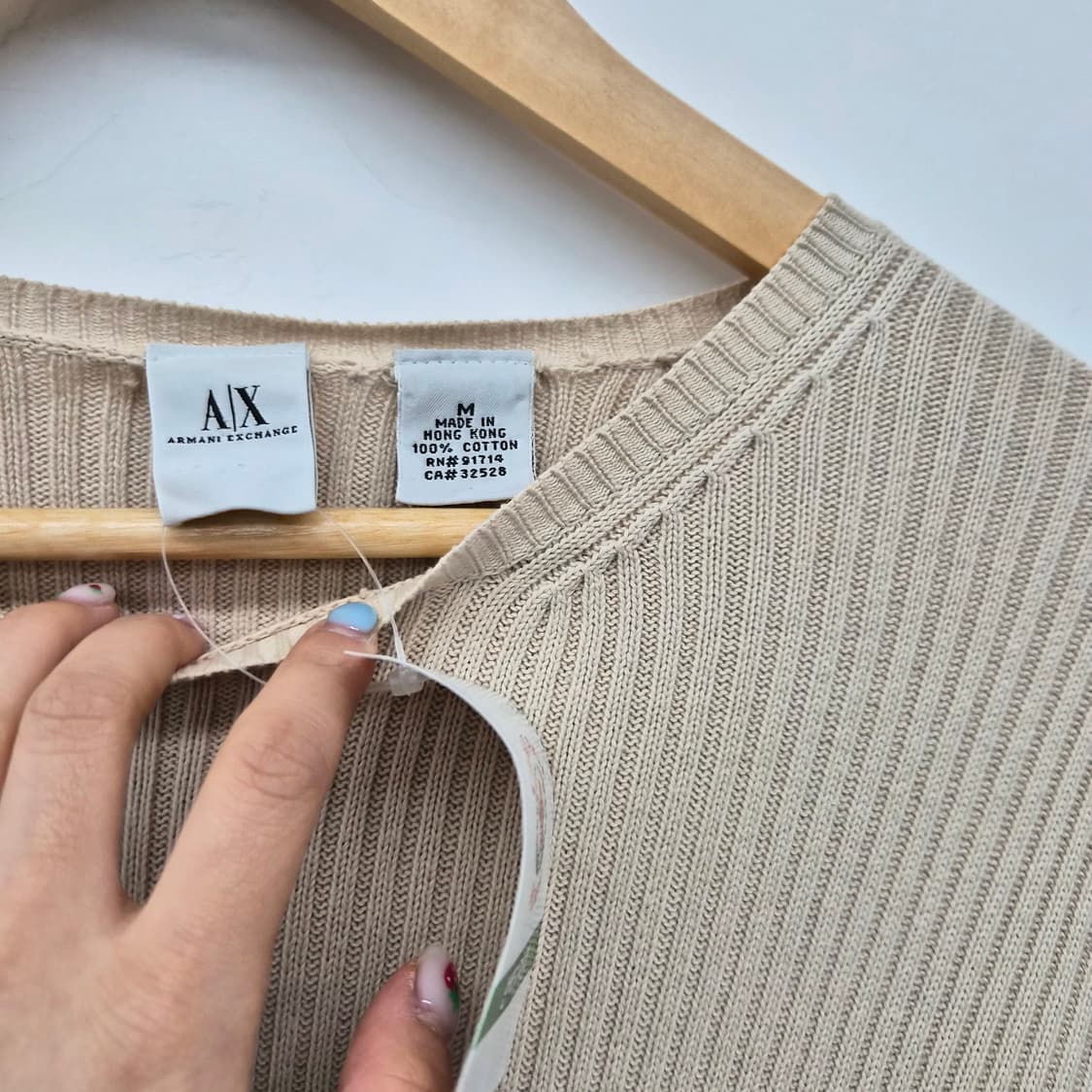 알마니 익스체인지 레이스업 니트 여성 M 상품이미지2