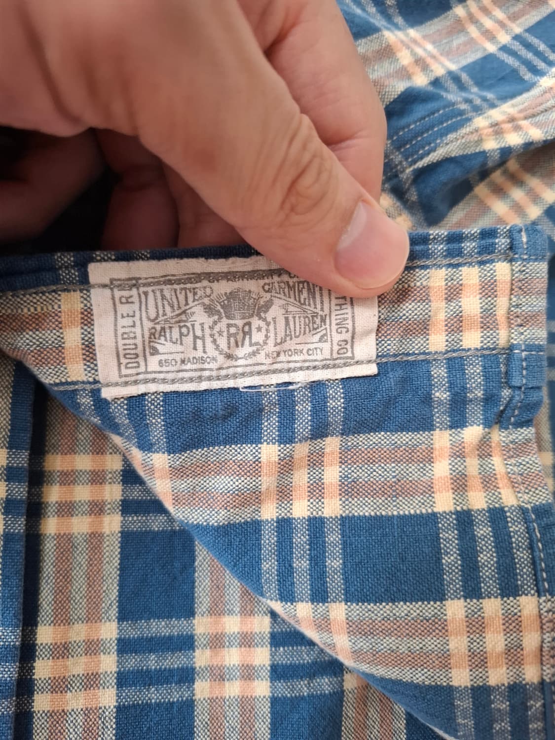 L RRL 더블알엘 빈티지 블루 체크 워크 셔츠 상품이미지6