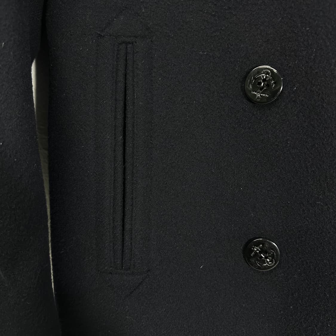 우먼M-L 스튜디오톰보이 다크네이비 오버핏 울 해군피코트 상품이미지3