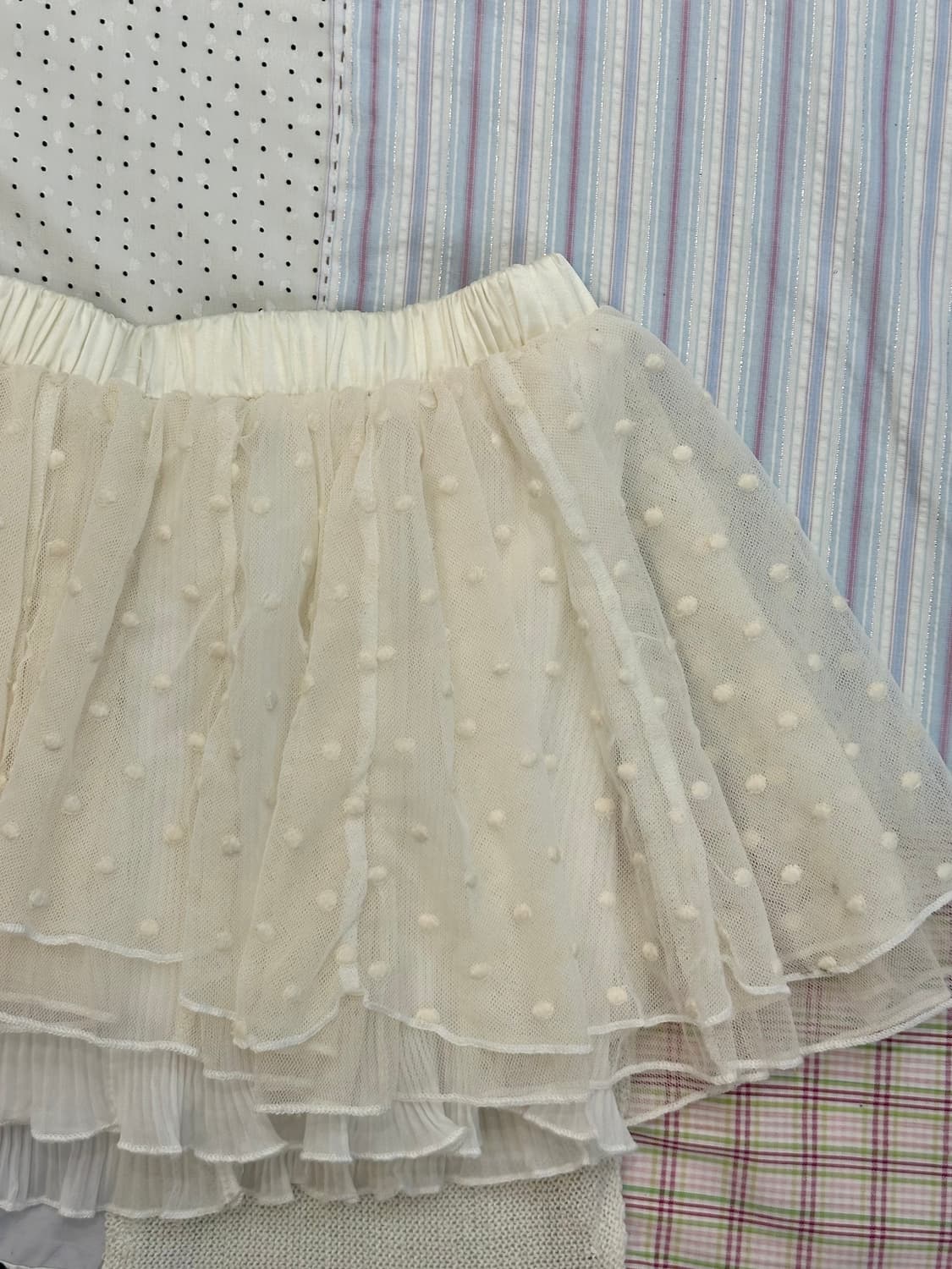 도트 레이스 레이어드 스커트  상품이미지5