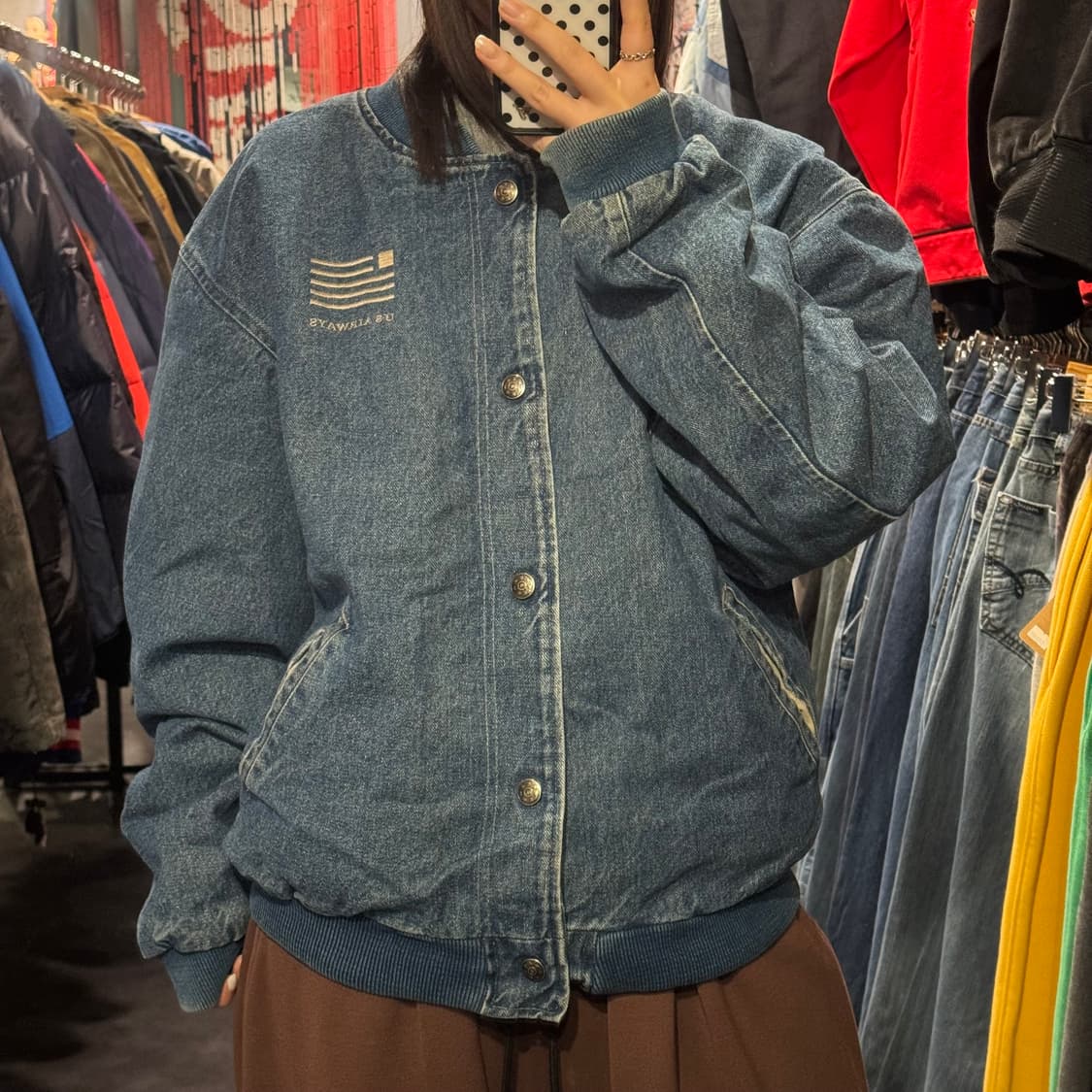 [IM] 데님 바시티자켓 상품이미지1