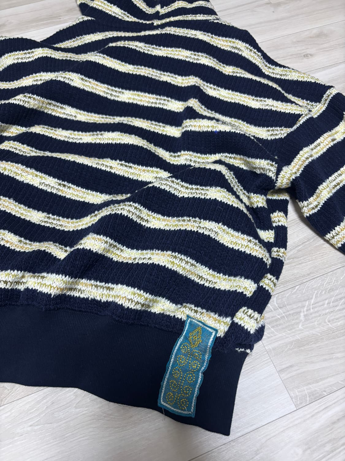 카락터 멀티스트라이프 니트 후드 01 상품이미지3