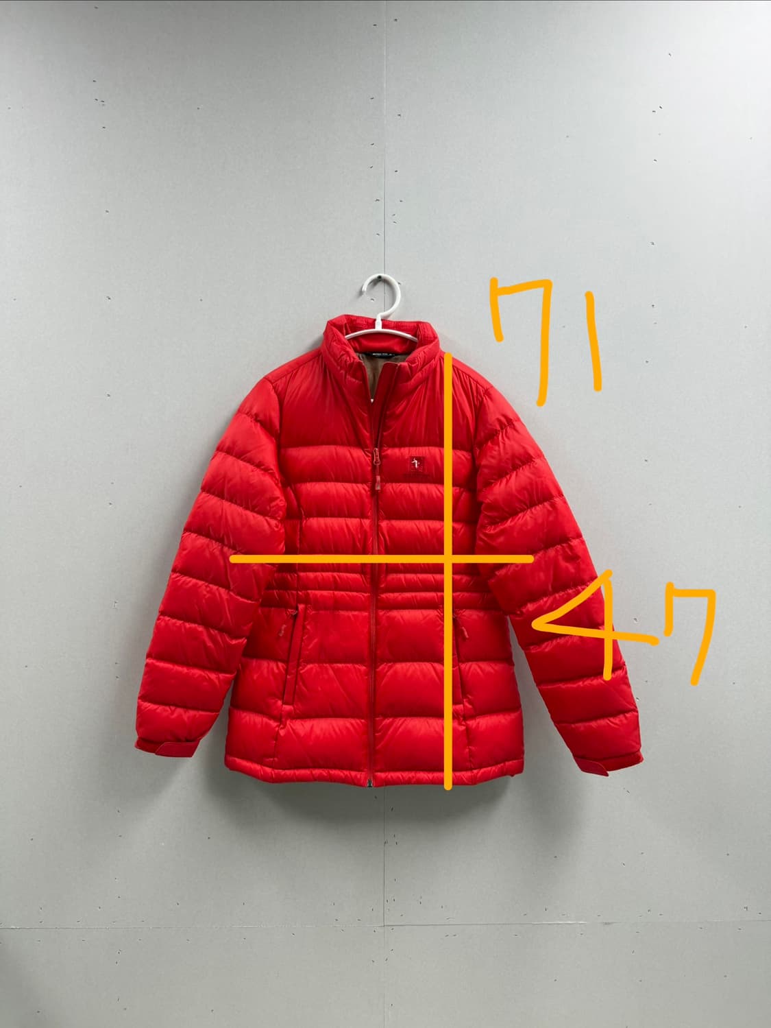 여성 90 / 블랙야크 오리털 중 경량패딩 레드 상품이미지2