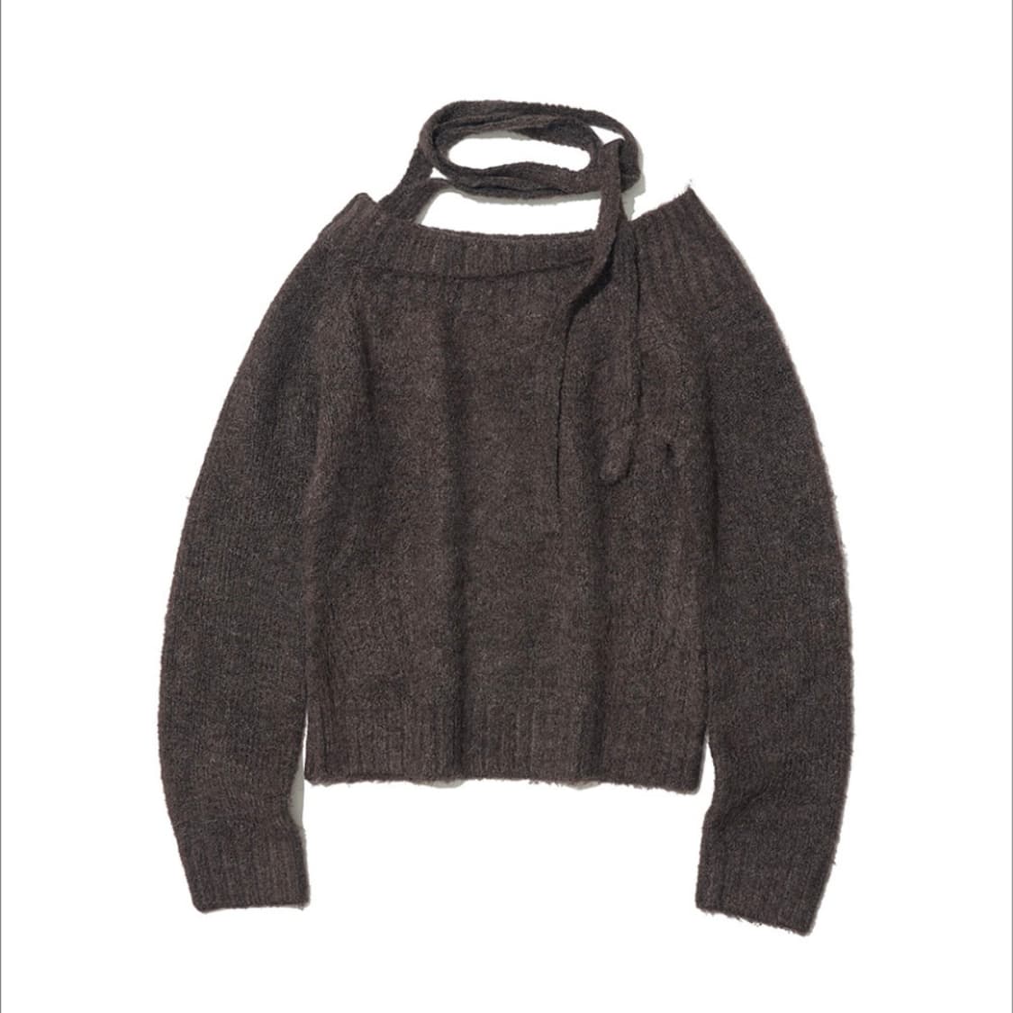 파르티멘토 우먼 타이 넥 스트랩 언발란스드 니트 탑 팝니다 상품이미지1