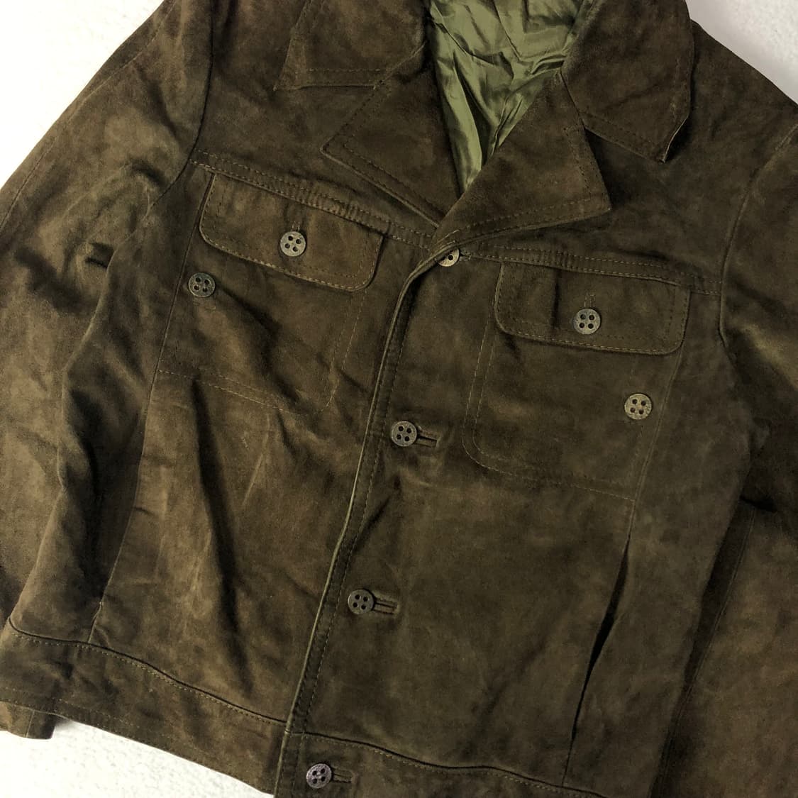 Spieth style 카키 스웨이드 레더자켓  상품이미지5