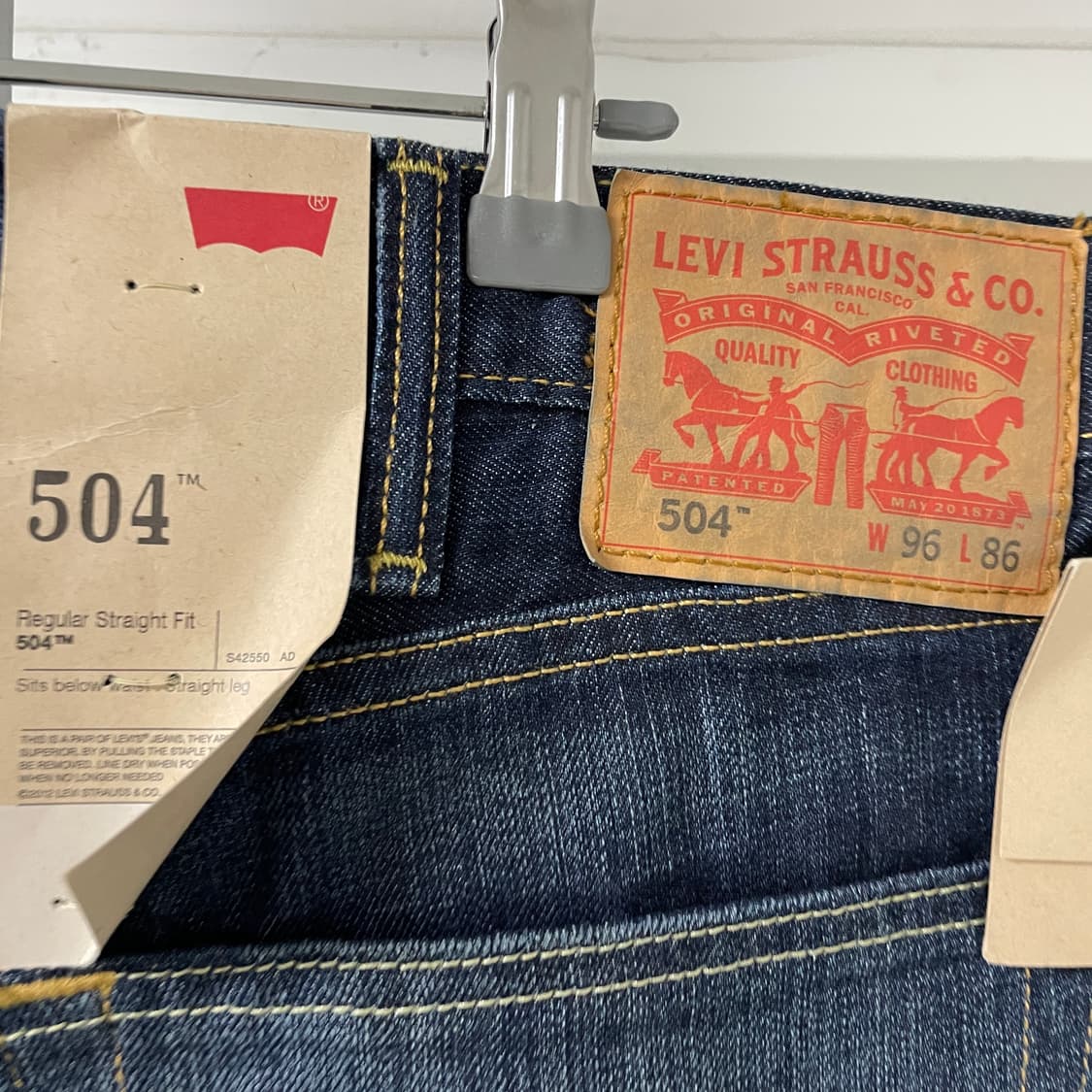 리바이스 504 데님 팬츠 W96 L86 상품이미지4