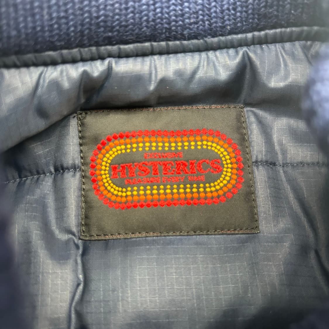 히스테릭 글래머 ROCK 네이비 레이싱 패딩 자켓 OS 상품이미지7