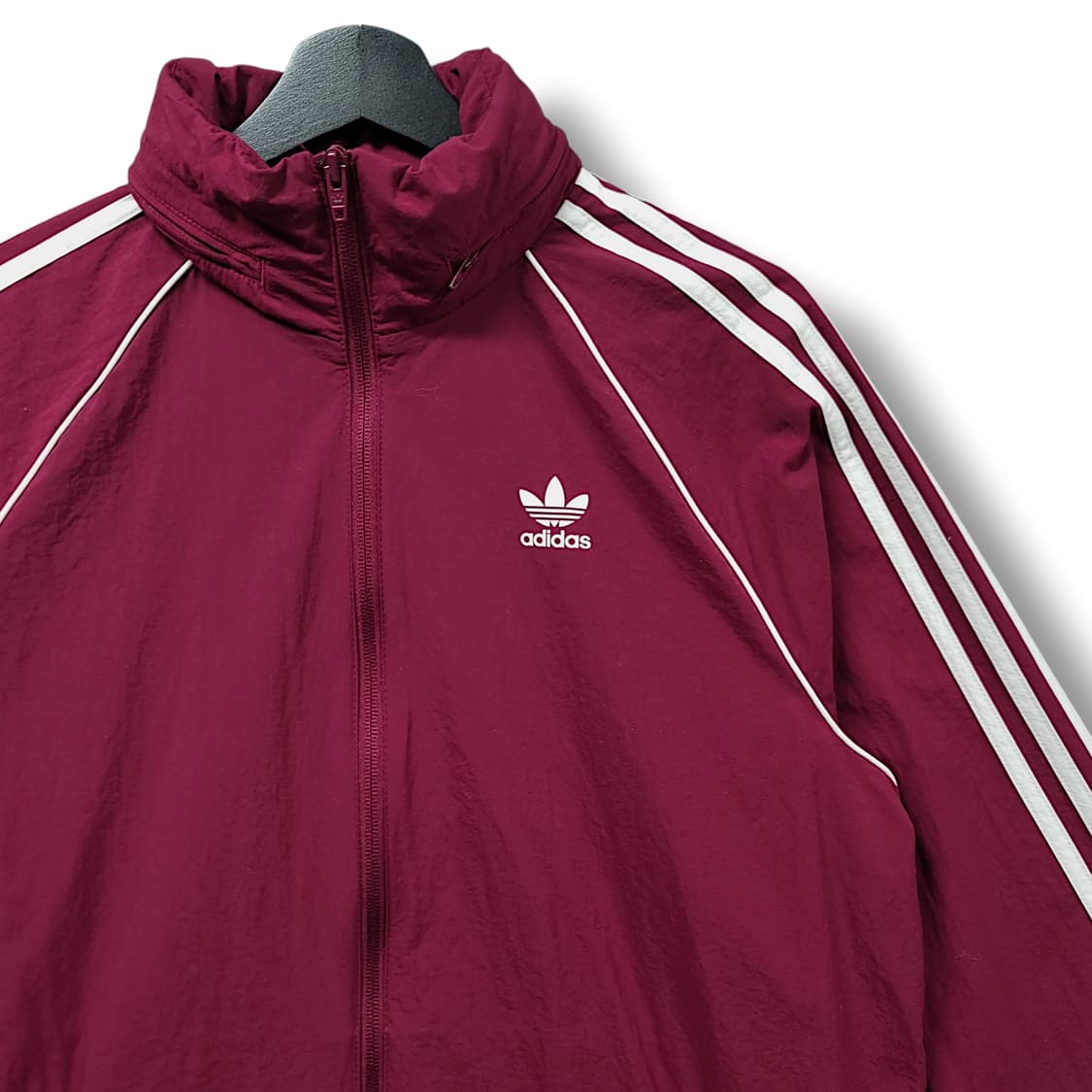 [L] 아디다스 버건디 후드 슈퍼스타 윈드브레이커 상품이미지4
