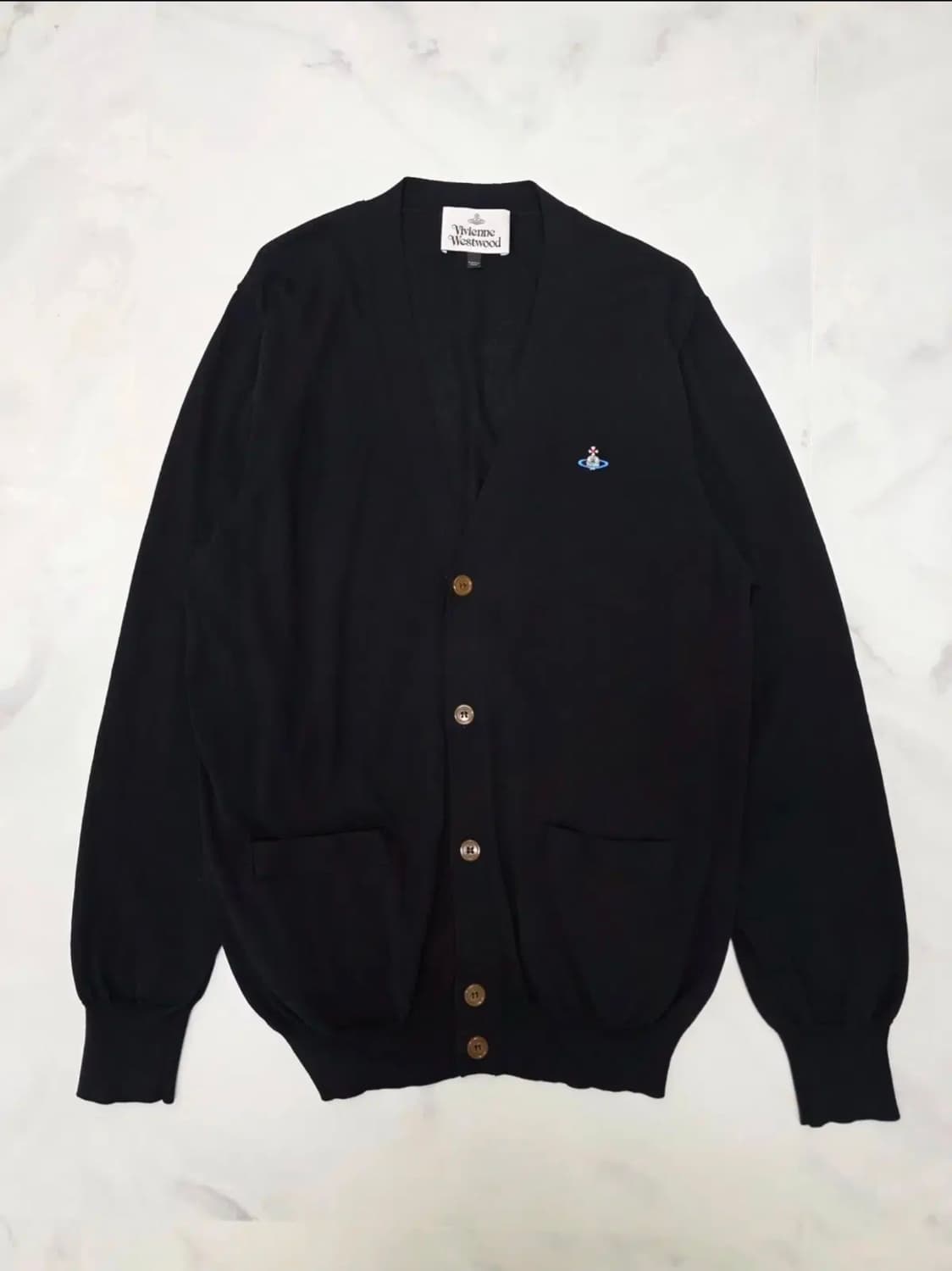 비비안웨스트우드 화이트라벨 블랙 가디건 100~105 상품이미지2