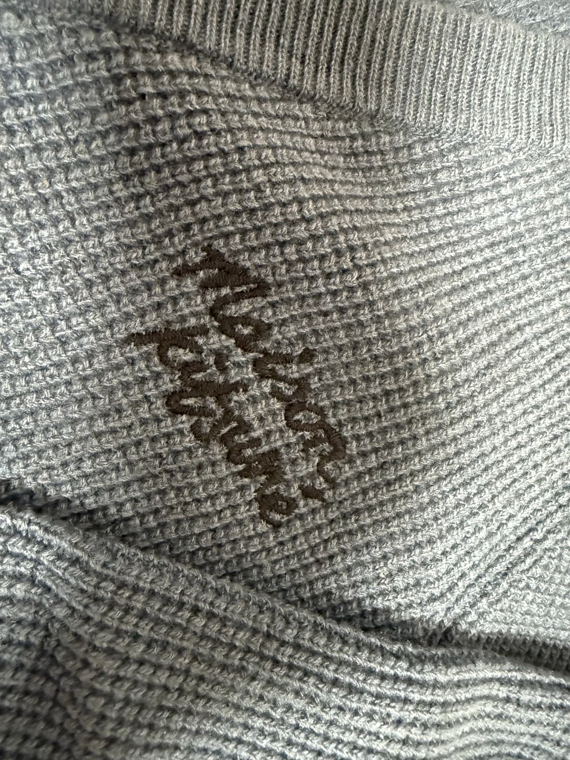 [L] 메종 키츠네 핸드라이팅 컴포트 가디건 블루 상품이미지3