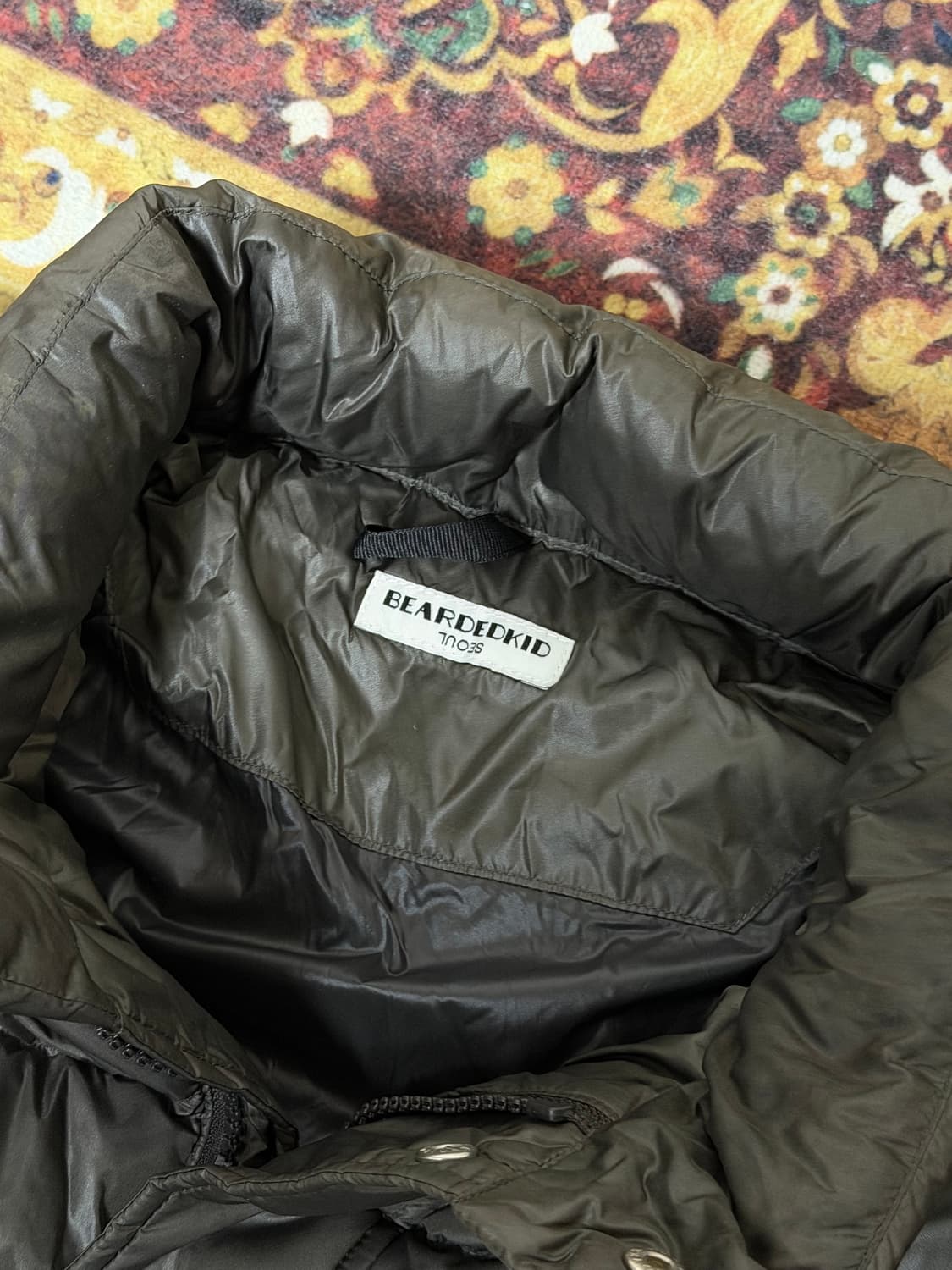 비얼디드키드 구스다운 패딩 점퍼 카키 올리브 상품이미지2