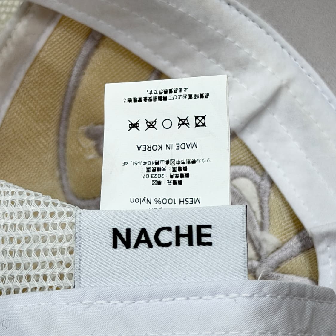 나체 컨벡스 트러커 메쉬캡 모자 글로우 크림 상품이미지4