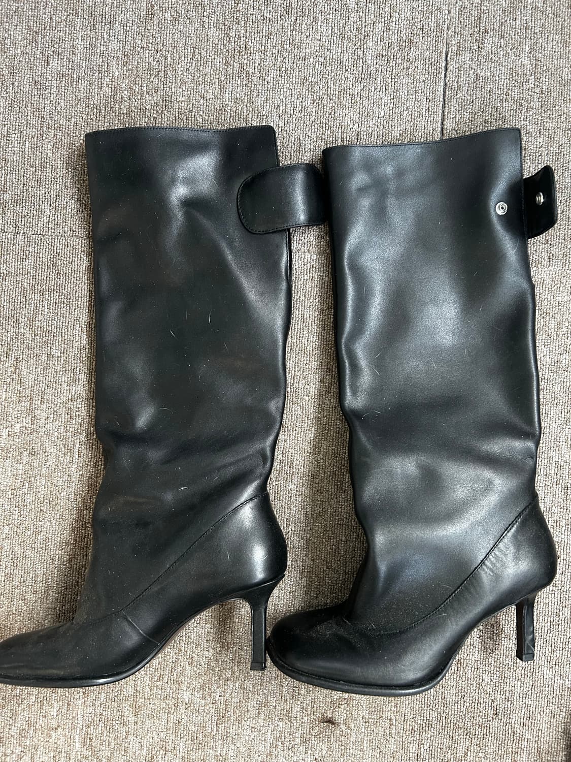 자라 레더 와이드 앵클부츠 38 상품이미지1