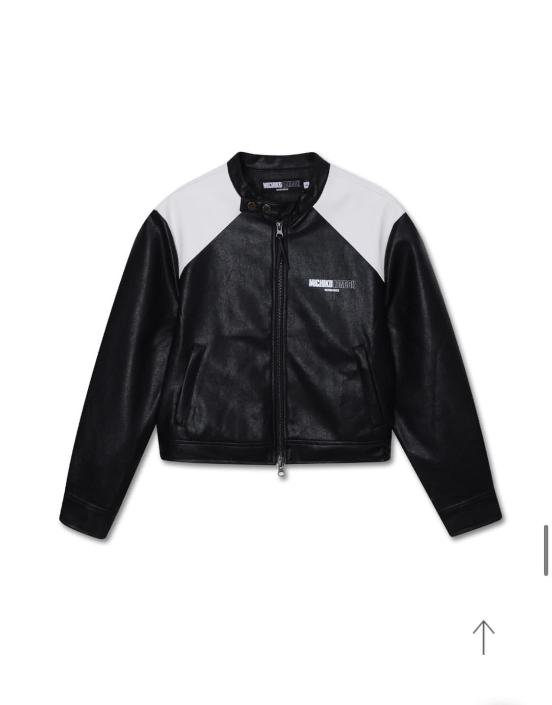 (새상품)미치코런던 크롭 레이싱 가죽자켓 상품이미지3