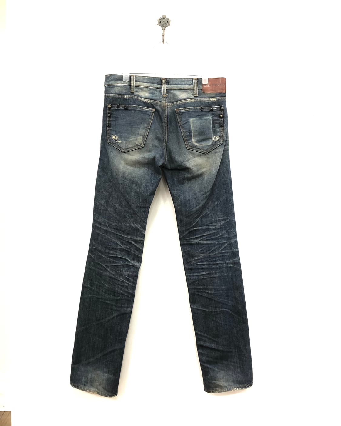 studded distressed washed denim pants 상품이미지8