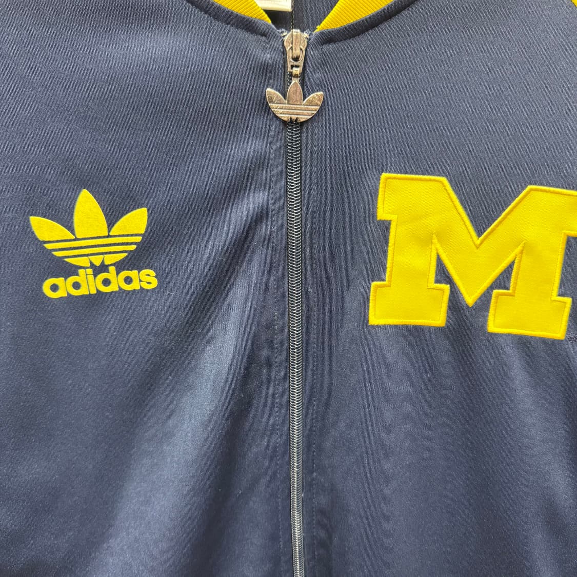 00s 아디다스 미시간 울브스 트랙자켓 전면 로고 포인트 네이비 옐로 상품이미지5