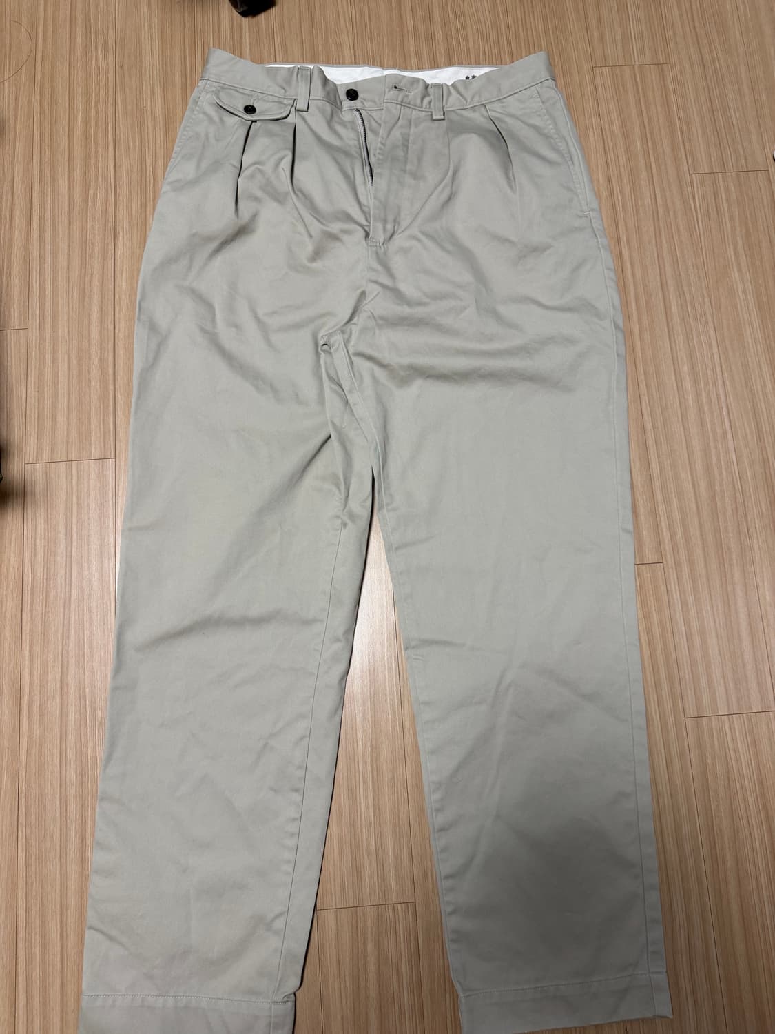 폴로 휘트먼 투플리츠 릴렉스핏 치노팬츠33/32 워시드카키 상품이미지1