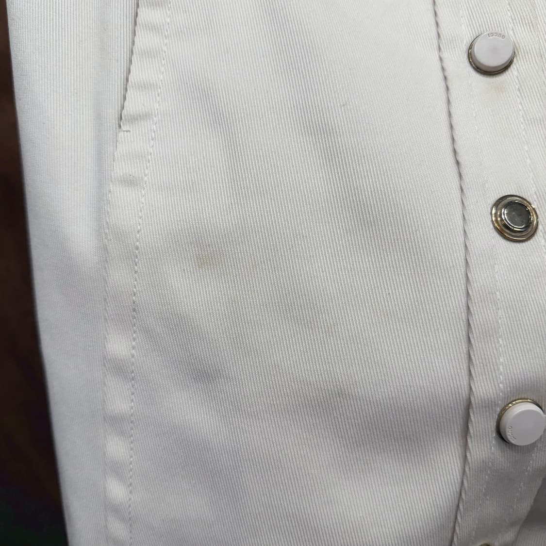 구찌 버튼 A라인 미니 스커트 웹 스트라이프 디테일 아이보리 상품이미지9